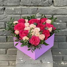 Цветочная композиция из Розы в коробке в Рышково