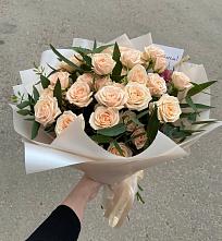 Букет Кремовые розы Латте в Рышково