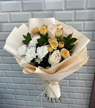 Букет цветов из:  Розы и Хризантемы в Рышково