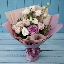 Букет цветов из:  Розы и Лизиантусы в Рышково