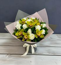 Букет цветов из:  Орхидеи и Розы в Рышково