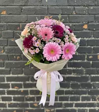 Букет цветов из:  Герберы и Хризантемы в Рышково