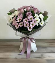 Букет цветов из:  Хризантемы и Розы в Рышково