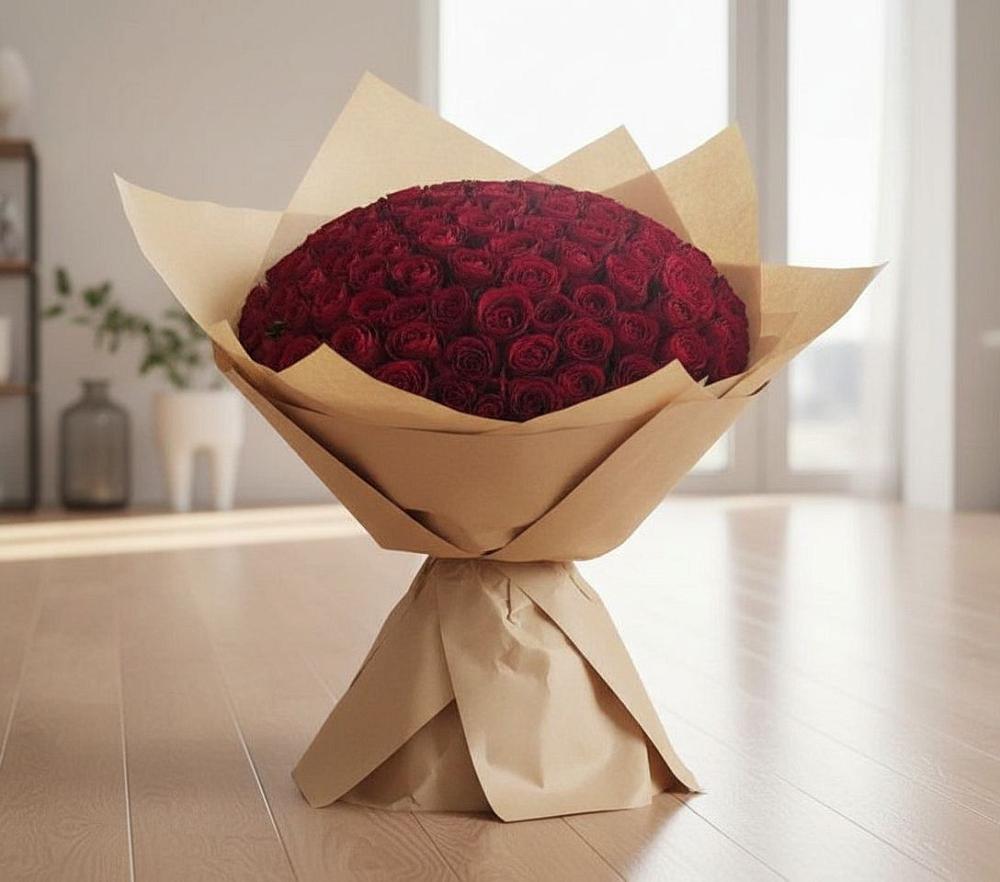 Букет 101 Красная роза в Рышково