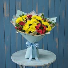 Букет цветов из:  Альстромерии и Хризантемы #REPLACE_PRED# Рышково