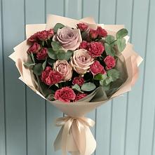 Букет цветов из:  Гвоздики и Розы в Рышково