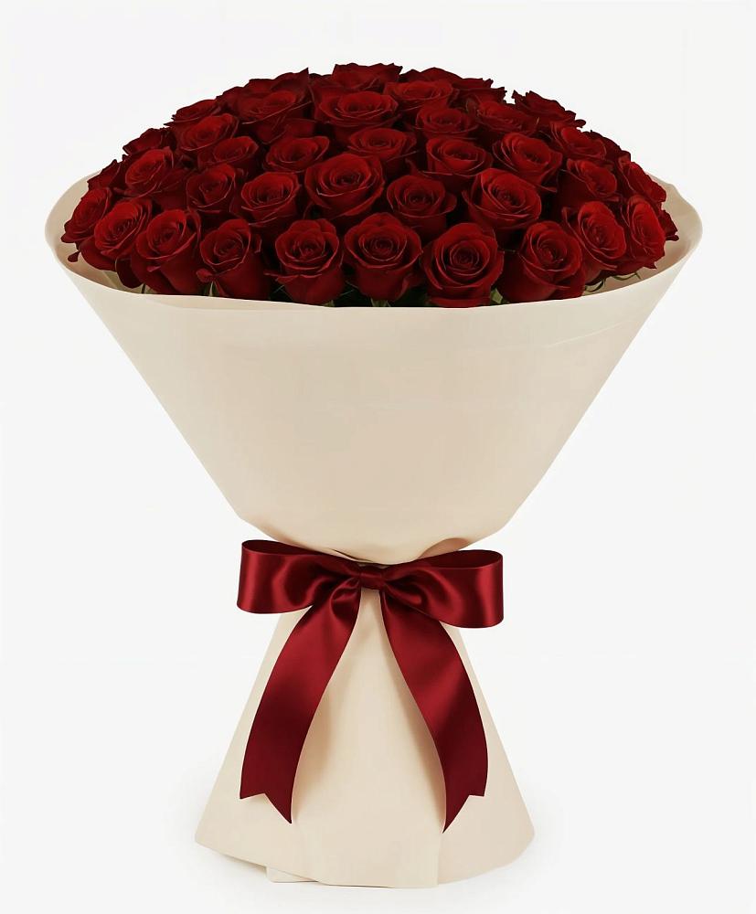 Букет 101 Бордовая роза Блэк Бакарра в Рышково