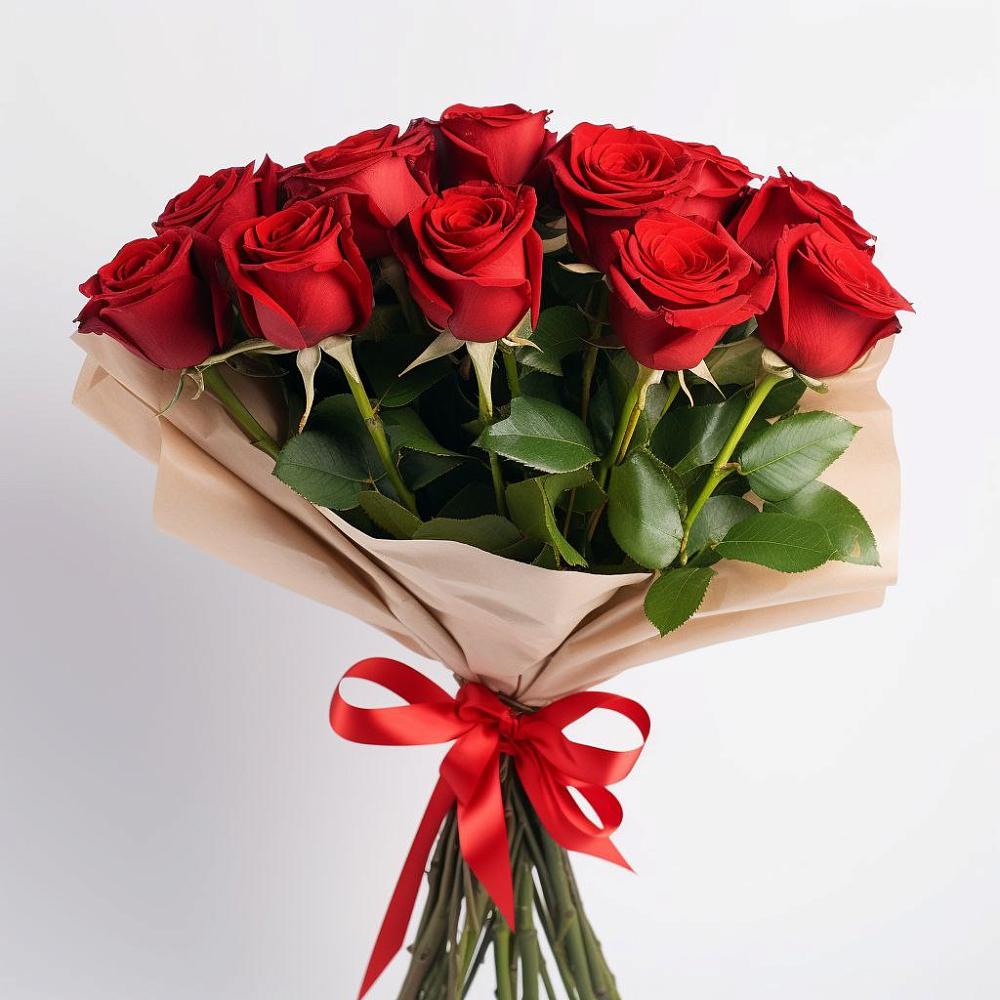 Букет 11 Красных роз Эдлесс Лав в Рышково