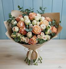 Букет цветов из:  Альстромерии и Розы в Рышково
